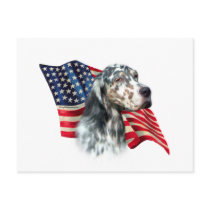 English Setter Flag postcards by GreyWolfCreation English Setter Flag postcards