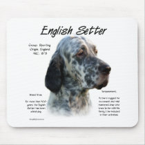 English Setter History Design mousepads