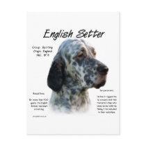 English Setter History Design postcards by GreyWolfCreation English Setter History Design postcards