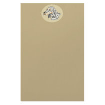 English Setter in Tan Oval stationery