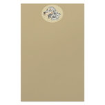 English Setter in Tan Oval Personalized Stationery