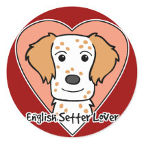 English Setter Lover stickers by dogcartoons English Setter Lover stickers