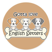 English Setter Lover stickers by dogcartoons English Setter Lover stickers