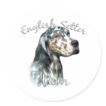 English Setter Mom 2 stickers by GreyWolfCreation English Setter Mom 2 stickers