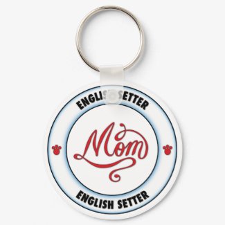 English Setter mom keychain