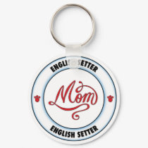 English Setter mom keychains