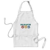 ENGLISH SETTER Mom Paw Print 1 aprons by poochloverstuff ENGLISH SETTER Mom Paw Print 1 aprons