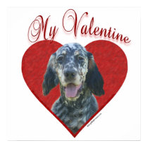 English Setter My Valentine Poster posters by GreyWolfCreation English Setter My Valentine Poster posters