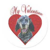 English Setter My Valentine - Sticker by GreyWolfCreation English Setter My Valentine - Sticker