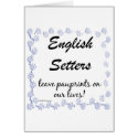 English Setter Pawprints cards by GreyWolfCreation English Setter Pawprints cards