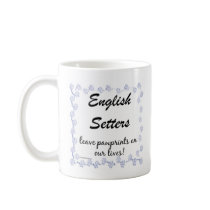 English Setter Pawprints mugs by GreyWolfCreation English Setter Pawprints mugs