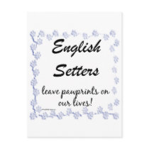 English Setter Pawprints postcards by GreyWolfCreation English Setter Pawprints postcards