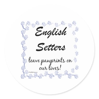 English Setter Pawprints Sticker by GreyWolfCreation