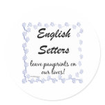 English Setter Pawprints Sticker