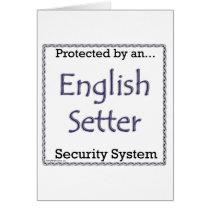 English Setter Security System Card