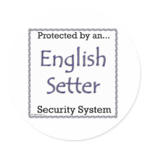 English Setter Security System Sticker