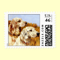 English Setters - Dog Art Stamp stamps