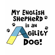 English Shepherd Agility Dog Ladies T-Shirt