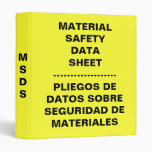 English Spanish MSDS Binder