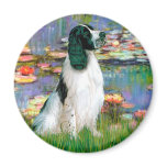 English Springer 7 - Lilies 2 Refrigerator Magnet