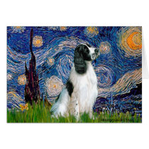 English Springer 7 - Starry Night cards by masterpiecedogs English Springer 7 - Starry Night cards