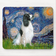 English Springer 7 - Starry Night Mouse Pad