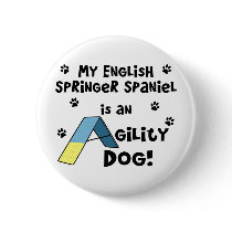 English Springer Spaniel Agility Dog buttons by MenagerieMayhem English Springer Spaniel Agility Dog buttons
