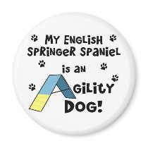 English Springer Spaniel Agility Dog magnets by MenagerieMayhem English Springer Spaniel Agility Dog magnets