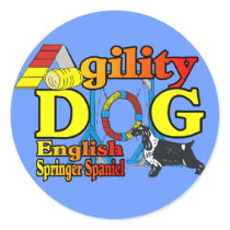 English Springer Spaniel Agility Gifts stickers by DogsByDezign English Springer Spaniel Agility Gifts stickers