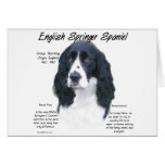English Springer Spaniel (blk) History Design Greeting Cards