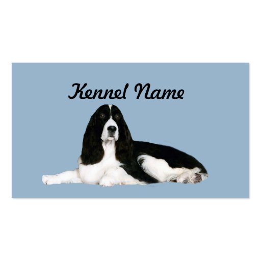 English Springer Spaniel Breeder Business Card (front side)