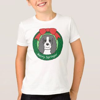 springer spaniel christmas t shirt