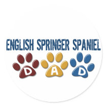 ENGLISH SPRINGER SPANIEL Dad Paw Print 1 stickers