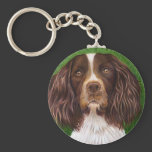English Springer Spaniel Dog Art - Major Key Chain