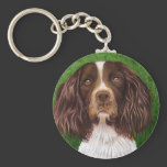 English Springer Spaniel Dog Art - Major Keychains