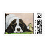 "English Springer Spaniel & Duckling"Postage Stamp
