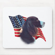 English Springer Spaniel Flag mousepads