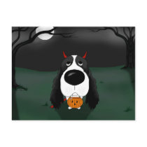 English Springer Spaniel Halloween postcards