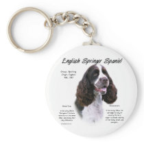 English Springer Spaniel (liver) History Design Key Chain