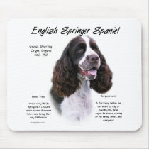 English Springer Spaniel (liver) History Design mousepads by GreyWolfCreation English Springer Spaniel (liver) History Design mousepads