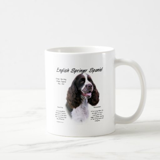 English Springer Spaniel (liver) History Design Mug