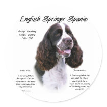 English Springer Spaniel (liver) History Design stickers by GreyWolfCreation English Springer Spaniel (liver) History Design stickers