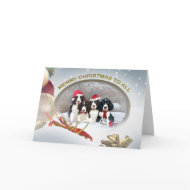 English Springer Spaniel Merry Christmas To All card
