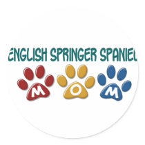 ENGLISH SPRINGER SPANIEL Mom Paw Print 1 stickers