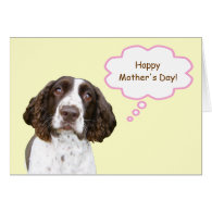 English Springer Spaniel Mother's Day Card