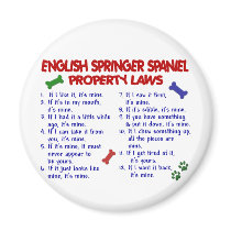 ENGLISH SPRINGER SPANIEL Property Laws 2 magnets by poochloverstuff ENGLISH SPRINGER SPANIEL Property Laws 2 magnets