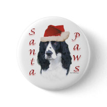 English Springer Spaniel Santa Paws buttons by GreyWolfCreation English Springer Spaniel Santa Paws buttons