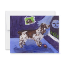 English Springer Spaniel senses smiling moon invitations by zadajeanne English Springer Spaniel senses smiling moon invitations