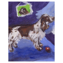 English Springer Spaniel senses smiling moon letterhead