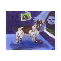 English Springer Spaniel senses smiling moon postcards by zadajeanne English Springer Spaniel senses smiling moon postcards